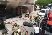 آتش سوزی ساختمان 10 واحدی در منطقه سعادت آباد 