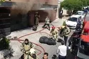 آتش سوزی ساختمان 10 واحدی در منطقه سعادت آباد 