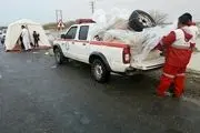 انجام عملیات امدادرسانی در جاده های برفی