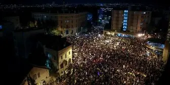تظاهرات چند هزار نفری مقابل اقامتگاه نتانیاهو