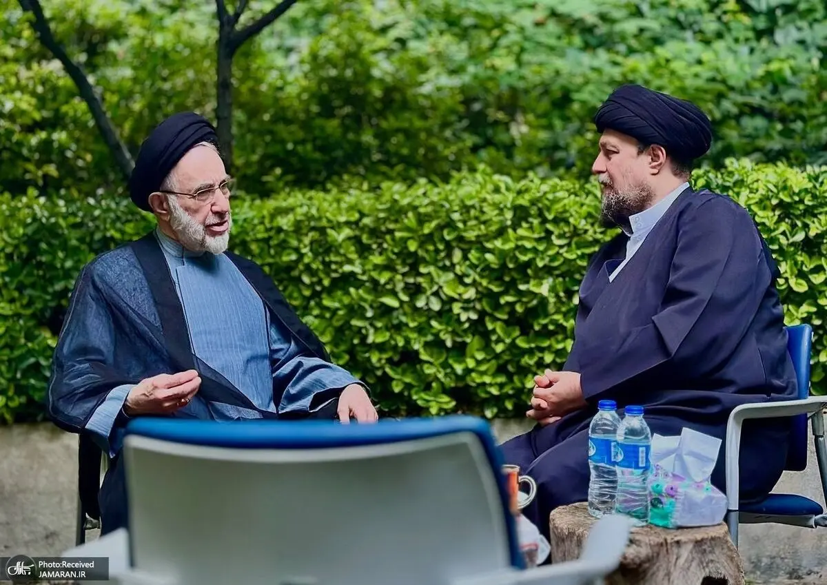 عیادت سید حسن خمینی از سید محمد خاتمی
