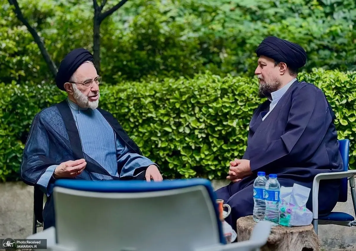 عیادت سید حسن خمینی از سید محمد خاتمی
