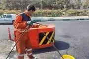 آماده‌سازی مسیر پیاده‌روی جاماندگان اربعین درخیابان ۱۷شهریور
