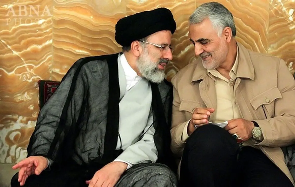 بوسه حاج قاسم بر پیشانی رئیسی+ عکس
