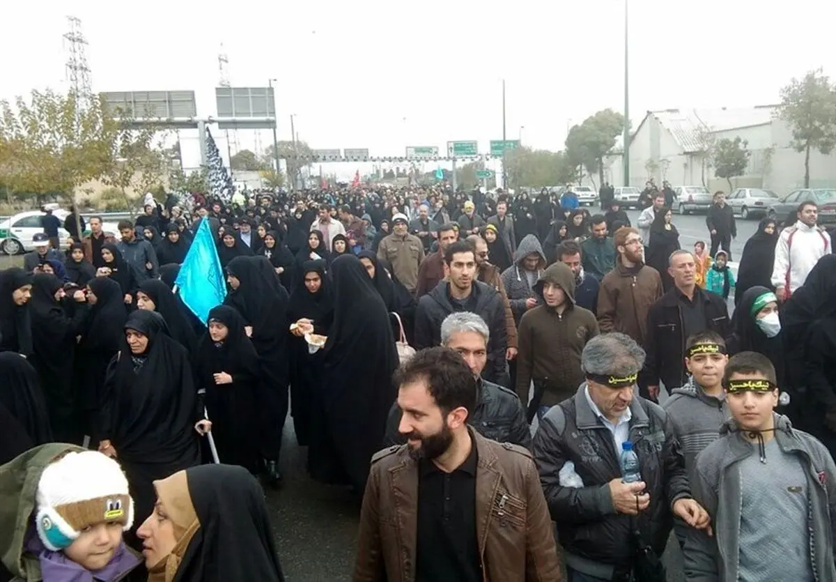 حرکت جاماندگان اربعین حسینی به سمت حرم عبدالعظیم حسنی(ع)