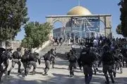 استقرار نظامیان صهیونیست مقابل مسجد الاقصی