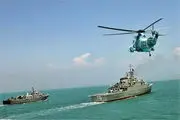 نشانه گرفتن بالگرد آمریکایی با لیزر قایق‌های ایران