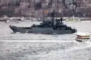 کشتی نظامی روسیه با یک کشتی باری برخورد کرد