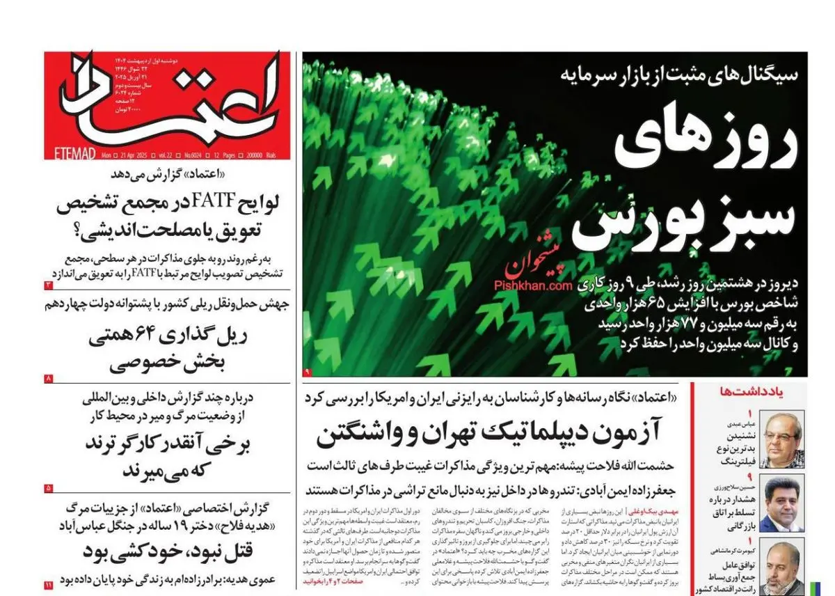 معمای آقای ب. ز / آزمون دیپلماتیک تهران - واشنگتن/ پیشخوان