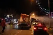  ضد عفونی و گند زدایی معابر مشهد/ گزارش تصویری