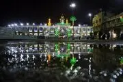 تصاویری ناب از بارش رحمت الهی در کربلای معلی