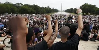 پایتخت آمریکا شاهد بزرگترین جمعیت تظاهرات علیه نژادپرستی+فیلم و عکس
