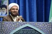 لحظات شعار جنجالی در نماز جمعه تهران/ برخورد جالب امام جمعه +فیلم