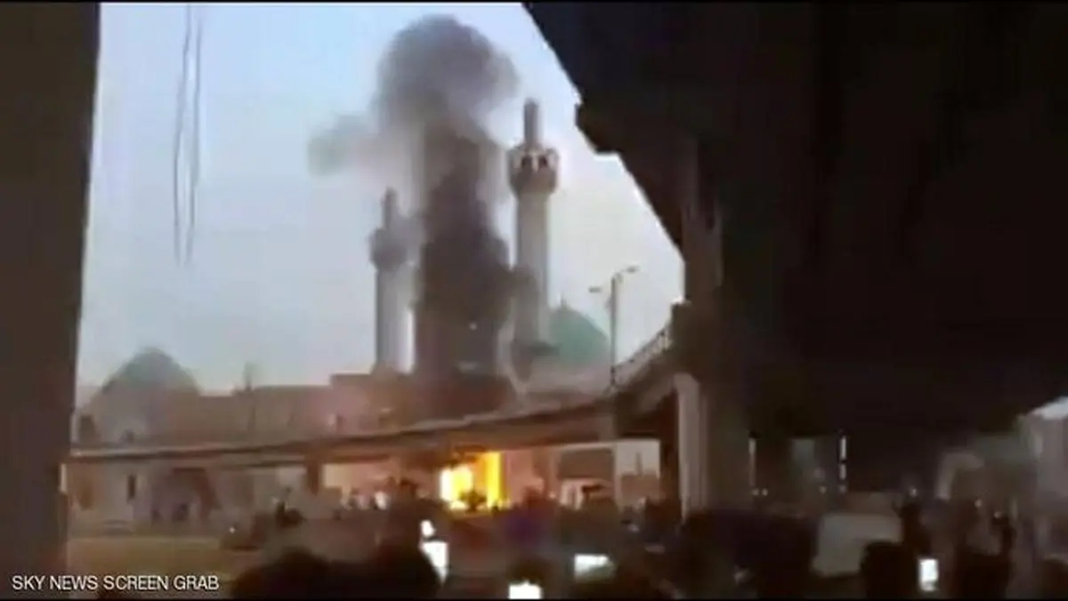 آتش‌زدن بخشی از آرامگاه محمد باقر حکیم در نجف
