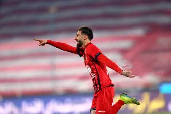 گل اول پرسپولیس به مس رفسنجان توسط مهدی عبدی