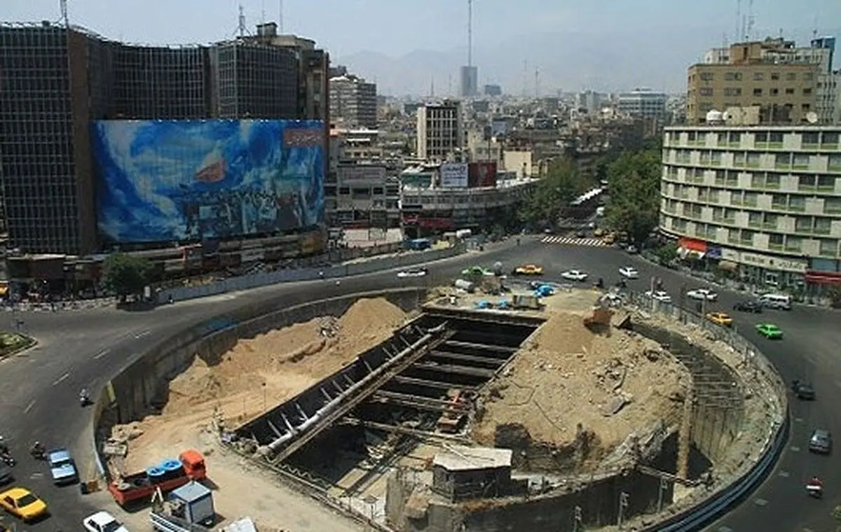 نمای جدید میدان ولی عصر(عج) در شب / عکس