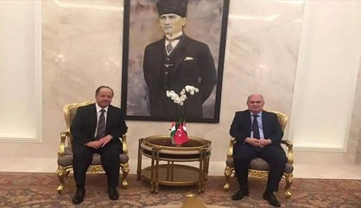 پرچم اقلیم کردستان دردیدار رسمی بارزانی از ترکیه!