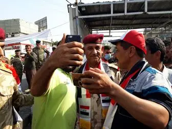حضور فرمانده عراقی در جمع معترضان+ تصاویر 