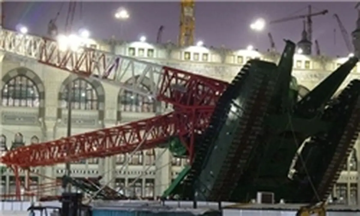 سقوط دوباره جرثقیل در مسجدالحرام +عکس