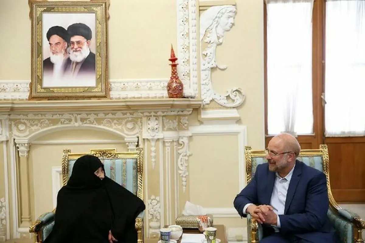 دیدار رئیس مجلس شورای اسلامی با خانواده شهید حسین خرازی