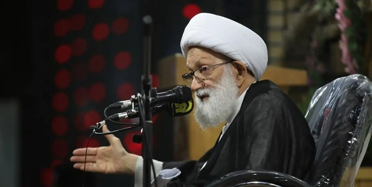 حضور شیخ عیسی قاسم در مراسم تشییع شهدای خدمت