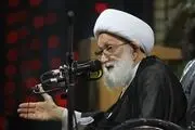 حضور شیخ عیسی قاسم در مراسم تشییع شهدای خدمت