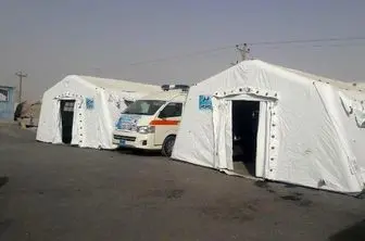 استقرار بیمارستان صحرایی سپاه در مناطق سیل‌زده