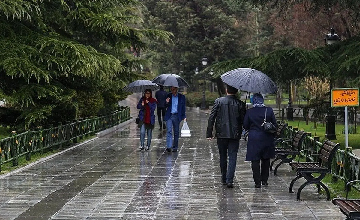 بارش باران در پایان هفته