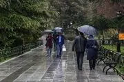 بارش باران در پایان هفته