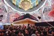 عزاداری زائران اربعین حسینی در حرم علوی/ گزارش تصویری