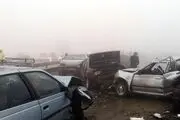 مصدومیت 6 نفر در پی تصادف زنجیره‌ای در محور مرودشت - شیراز