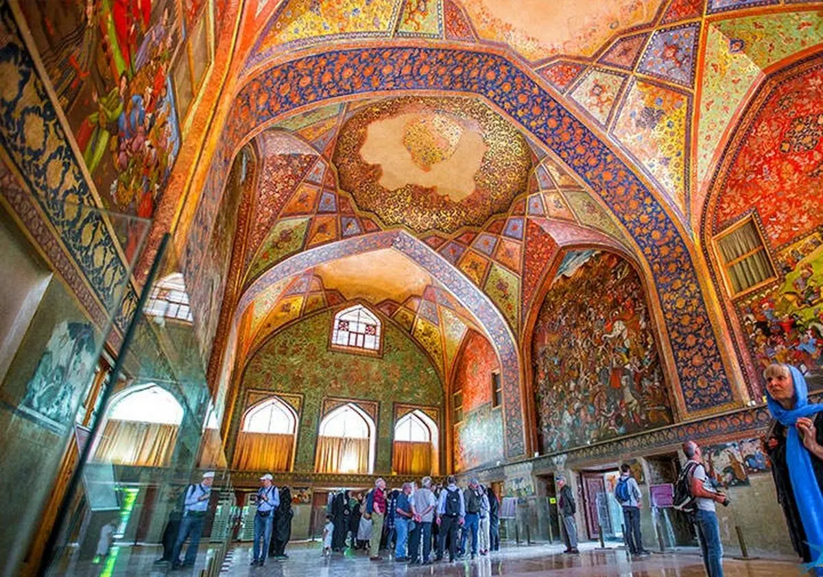 نمایی زیبا از کاخ چهلستون/ عکس