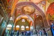 نمایی زیبا از کاخ چهل‌ستون/ عکس