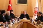 دیدار ظریف با «مصطفی شنتاپ» رئیس مجلس ملی ترکیه/ عکس