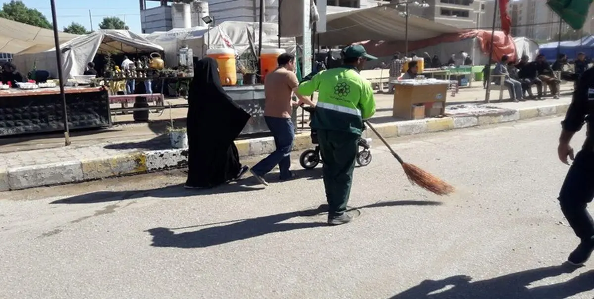 جمع‌آوری روزانه ۳ هزار تن زباله در کربلا توسط خدام‌الحسین
