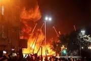  مرکز تجاری البشیر نجف در آتش سوخت