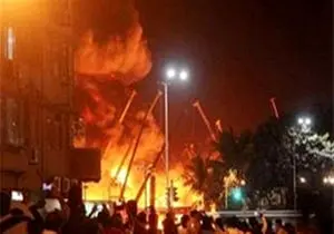  مرکز تجاری البشیر نجف در آتش سوخت