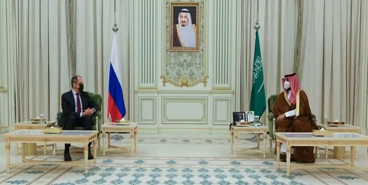 دیدار وزیر خارجه روسیه در ریاض با ولی‌عهد سعودی