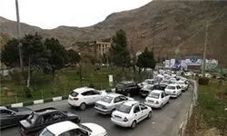 ترافیک سنگین در جاده چالوس/ عکس