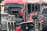 ۷ کشته و ده‌ها زخمی بر اثر واژگونی اتوبوس 