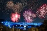 نورافشانی «پل طبیعت» در شب سال نو ۱۴۰۳ 
