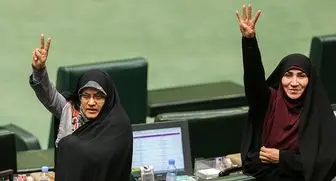 تقابل جالب زنان در مجلس+عکس