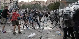 ناآرامی در «بلگراد» و ایجاد خسارات گسترده توسط معترضان