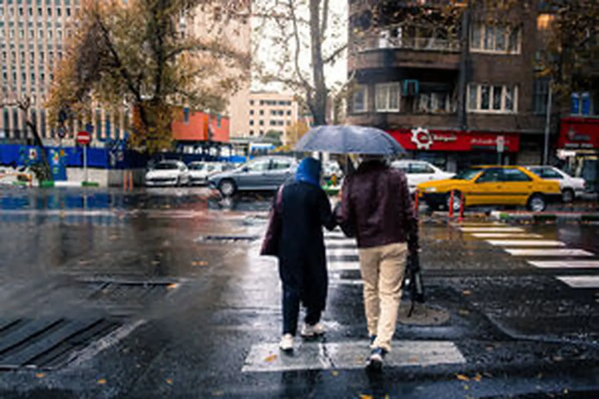 رگبار باران در تهران
