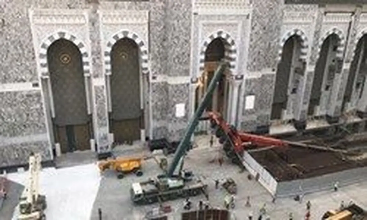 سقوط دوباره جرثقیل در مسجدالحرام