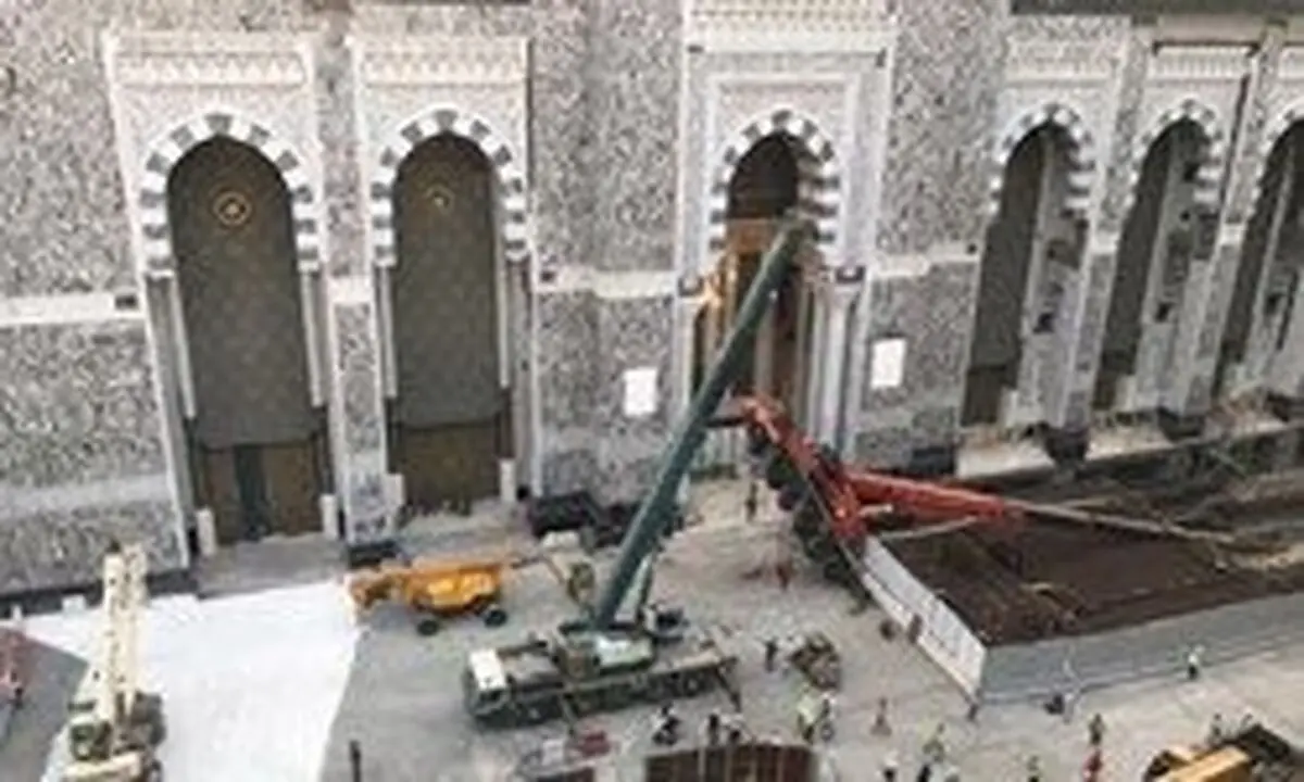 سقوط دوباره جرثقیل در مسجدالحرام