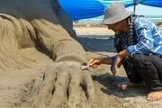 جشنواره مجسمه‌های شنی در لنگرود/ عکس