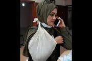 مجروح شدن خانم خبرنگار درحین تهیه گزارش