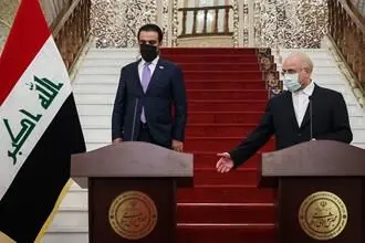 کنفرانس خبری مشترک دکتر قالیباف با رئیس مجلس عراق/گزارش تصویری