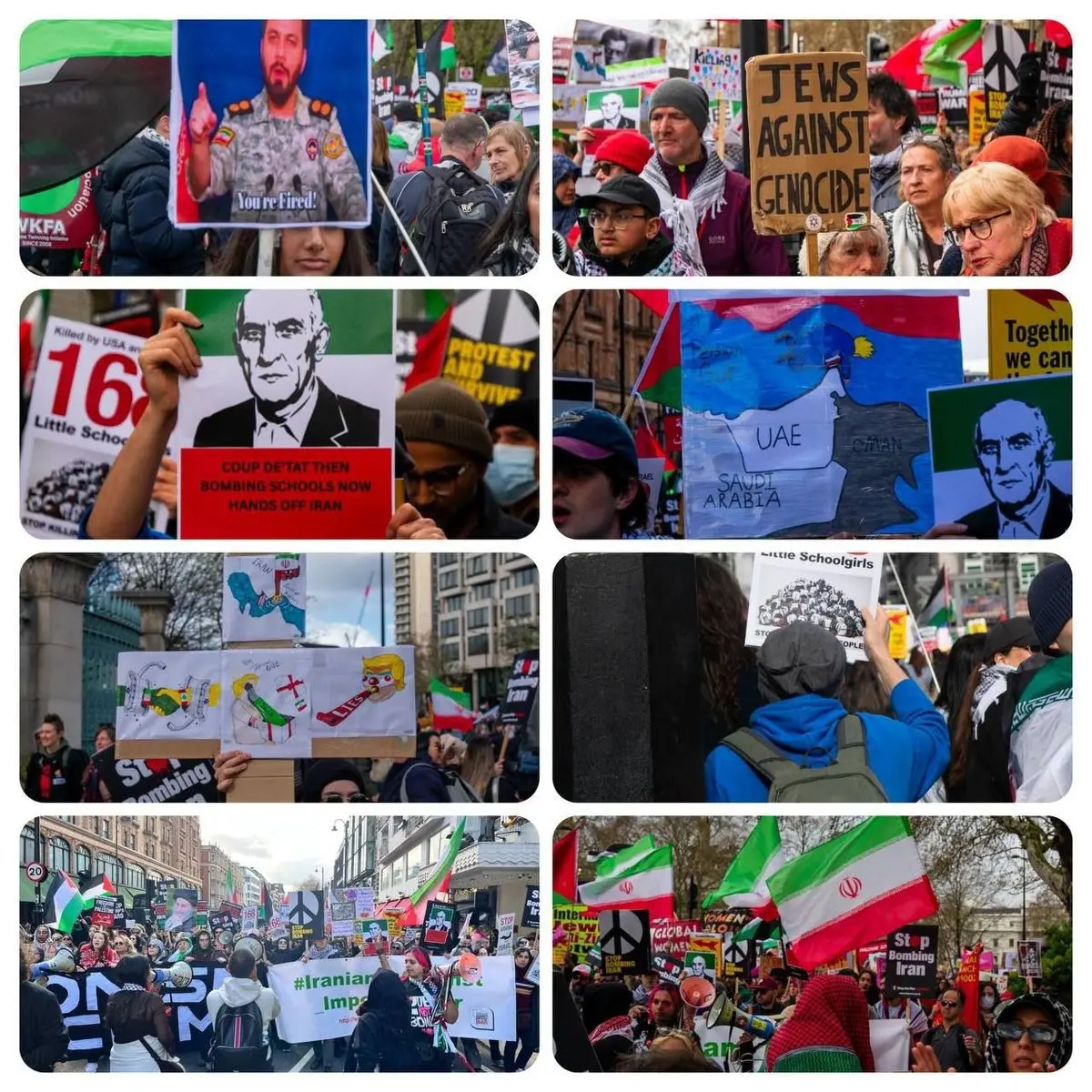 تظاهرات گسترده در لندن علیه جنگ